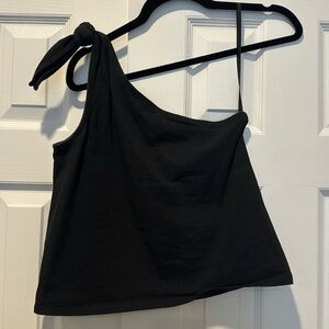 Frame one shoulder cotton top